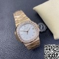 PPF Factory Replica Patek Philippe Watches Nautilus 5711 Rose Gold Watches Diamond Bezel