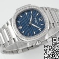 PPF Factory Patek Philippe Nautilus Replica 7118/1200A-001 Blue Dial Diamond Bezel