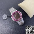 PPF Custom Patek Philippe Replica Nautilus 5711 Red Diamond Gemstone Watch