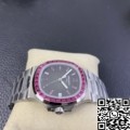 PPF Custom Patek Philippe Replica Watches Nautilus 5711 Red Diamond Black Dial Watch