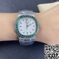 PPF Custom Replica Patek Philippe Nautilus 5711 Emerald Diamond White Dial Watch
