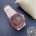 PPF Custom Patek Philippe Nautilus Replica 5711 Red Diamond Rose Gold Watch