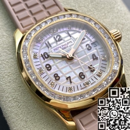 PPF Factory Fake Patek Philippe Aquanaut 5072R-001 Women??s Rose Gold Diamond Watch