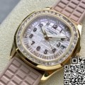 PPF Factory Fake Patek Philippe Aquanaut 5072R-001 Women??s Rose Gold Diamond Watch