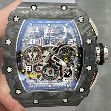 KV Factory Richard Mille Fake RM011-03 Carbon Fiber Case