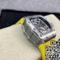 KV Factory Richard Mille For Sale RM011-03 Titanium Shell Yellow Rubber Strap