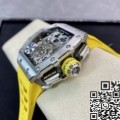 KV Factory Richard Mille For Sale RM011-03 Titanium Shell Yellow Rubber Strap