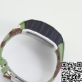 KV Factory Fake Richard Mille Watch RM11 White Ceramic Camouflage Rubber Strap