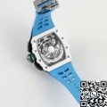 KV Factory Best Replica Richard Mille RM11 White Ceramic Blue Rubber Strap