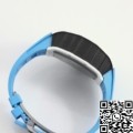 KV Factory Best Replica Richard Mille RM11 White Ceramic Blue Rubber Strap