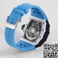 KV Factory Best Replica Richard Mille RM11 White Ceramic Blue Rubber Strap