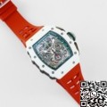 KV Factory Richard Mille Watch Replica RM11 White Ceramic Red Rubber Strap