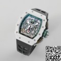 KV Factory Best Richard Mille Replica RM11 White Ceramic Black Rubber Strap