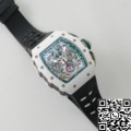 KV Factory Best Richard Mille Replica RM11 White Ceramic Black Rubber Strap