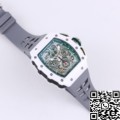 KV Factory Best Richard Mille Replica RM11 White Ceramic Rubber Strap