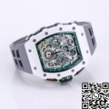 KV Factory Best Richard Mille Replica RM11 White Ceramic Rubber Strap