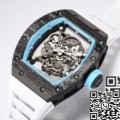 BBR Factory Replica Richard Mille RM055 Blue Dial White Rubber Strap