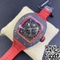 KU Factory Richard Mille Replica For Sale RM055 Red Rubber Strap