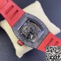 KU Factory Richard Mille Replica For Sale RM055 Red Rubber Strap