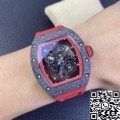 KU Factory Richard Mille Replica For Sale RM055 Red Rubber Strap