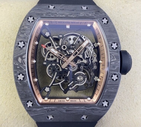 KU Factory Richard Mille Best Replica RM055 Rose Gold Dial