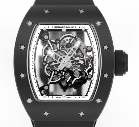 KU Factory Richard Mille Watch Replica RM55 White Dial