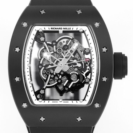 KU Factory Richard Mille Watch Replica RM55 White Dial