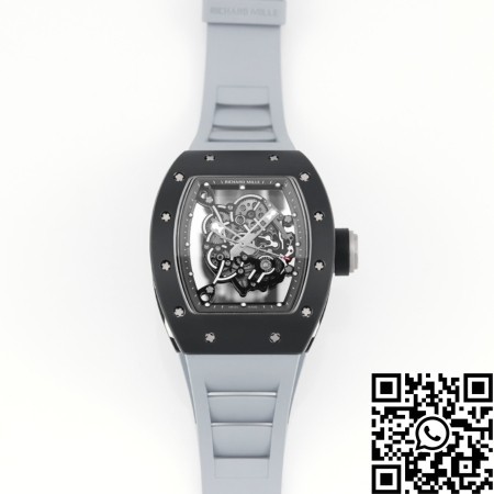 KU Factory Richard Mille Watch Replica RM55 Colored Rubber Strap