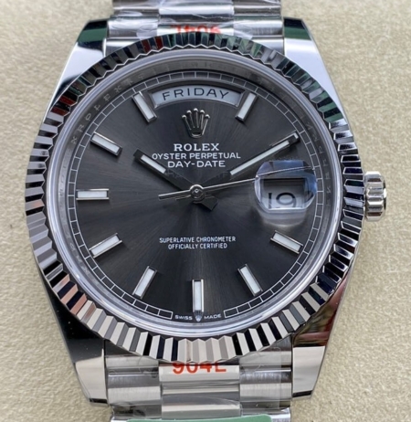 ARF Factory Fake Rolex Day Date M228239-0060 Grey Dial