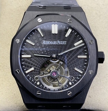 R8 Factory Replica Audemars Piguet Royal Oak 26522CE.OO.1225CE.01 Black Dial Tourbillon