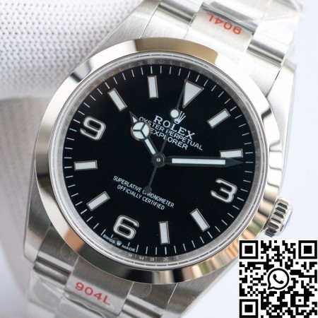 EW Factory Replica Rolex Explorer M124270-0001 Black Dial Size 36mm