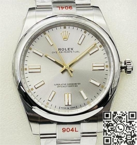 EW Factory Rolex Oyster Perpetual Copy M124300-0001 Silver Dial Size 41mm