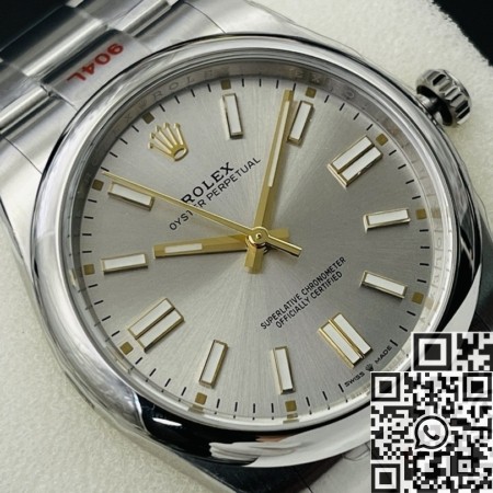 EW Factory Rolex Oyster Perpetual Copy M124300-0001 Silver Dial Size 41mm