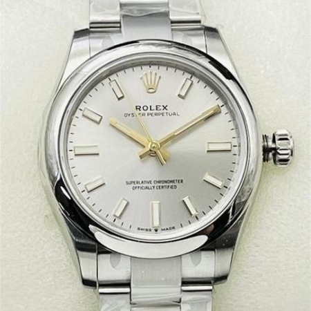 EW Factory Rolex Fake Oyster Perpetual M126000-0001 Silver Dial Size 36mm