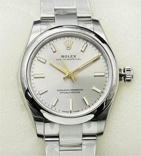 EW Factory Rolex Fake Oyster Perpetual M126000-0001 Silver Dial Size 36mm