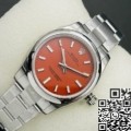 EW Factory Best Replica Rolex Oyster Perpetual M126000-0007 Coral Red Dial Size 36mm