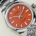 EW Factory Best Replica Rolex Oyster Perpetual M126000-0007 Coral Red Dial Size 36mm