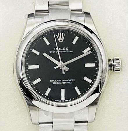 EW Factory Best Replica Rolex Oyster Perpetual M126000-0002 Black Dial Size 36mm