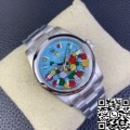 EW Factory Rolex Fake Oyster Perpetual M126000-0009 Turquoise Blue Dial Size 36mm