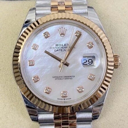 EW Factory Rolex Fake Datejust M126331-0014 Mother-of-Pearl Diamonds Size 41mm Series