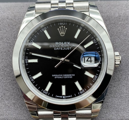 EW Factory Fake Rolex Datejust M126300-0012 Black Dial Size 41mm