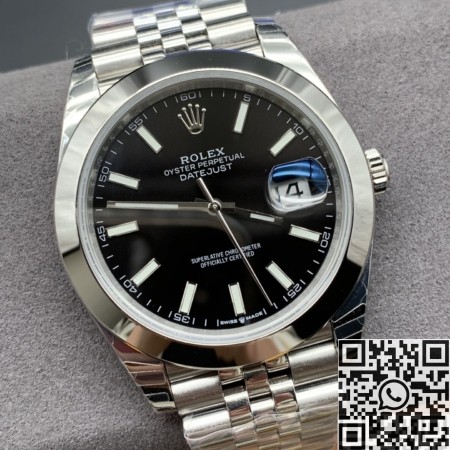 EW Factory Fake Rolex Datejust M126300-0012 Black Dial Size 41mm