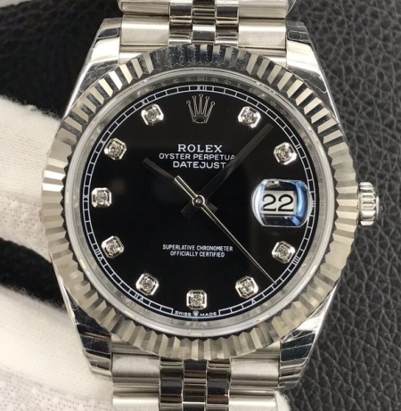 EW Factory Rolex Datejust Replica M126334-0012 Black Dial Size 41mm