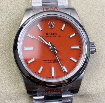 EW Factory Duplicate Rolex Oyster Perpetual M277200-0008 Red Dial Size 31mm