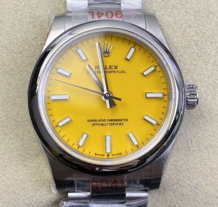 EW Factory Imitate Rolex Oyster Perpetual M277200-0005 Yellow Dial Size 31mm