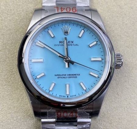 EW Factory Rolex Oyster Perpetual Fake M277200-0007 Tiffany Blue Dial Size 31mm