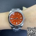 EW Factory Copy Rolex Oyster Perpetual M124300-0007 Coral Red Dial Size 41mm