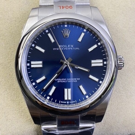 EW Factory Copy Rolex Oyster Perpetual M124300-0003 Blue Dial Size 41mm