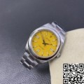 EW Factory Rolex Fake Oyster Perpetual M124300-0004 Yellow Dial Size 41mm