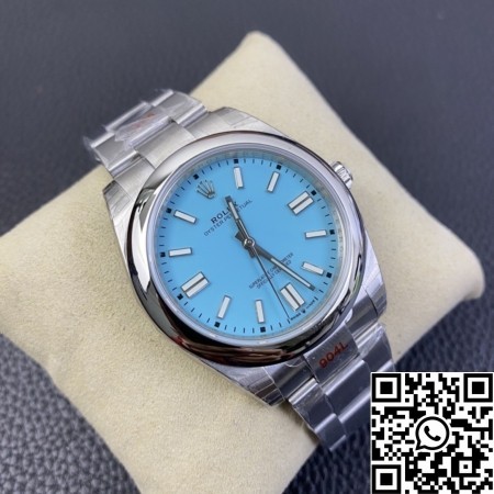 EW Factory Fake Rolex Oyster Perpetual M124300-0006 Tiffany Blue Dial Size 41mm